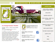 Tablet Screenshot of lacienegafarmersmarket.com